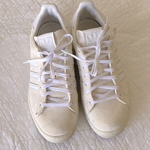 ADDIDAS CAMPUS WHITE 80s PREMIUM SHOES SUEDE SIZE 6.5 men’s 6 1/2. Women’s 8